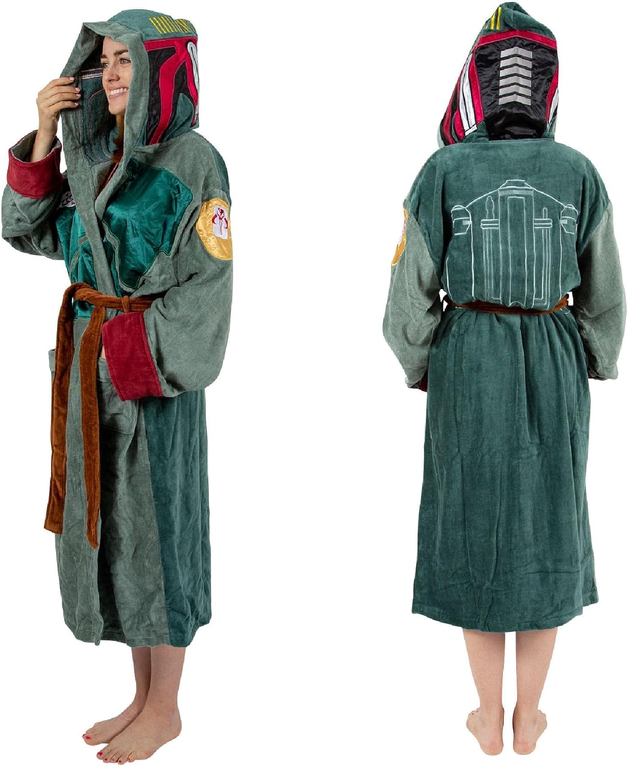 STAR WARS Boba Fett Unisex Hooded Bathrobe for Adults