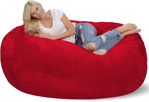 Miniatura 33 de Cozy Sack - Sillón de puff: Gran bolsa para muebles de espuma viscoelástica de 6 ft y tumbona grande – sofá grande con funda de microfibra suave