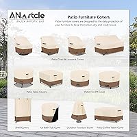 Vista 2 de Funda para sofá biplaza (2 asientos) y muebles de patio/exteriores, 58 pulgadas de ancho x 32.5 pulgadas de profundidad x 31 pulgadas de alto, Beige