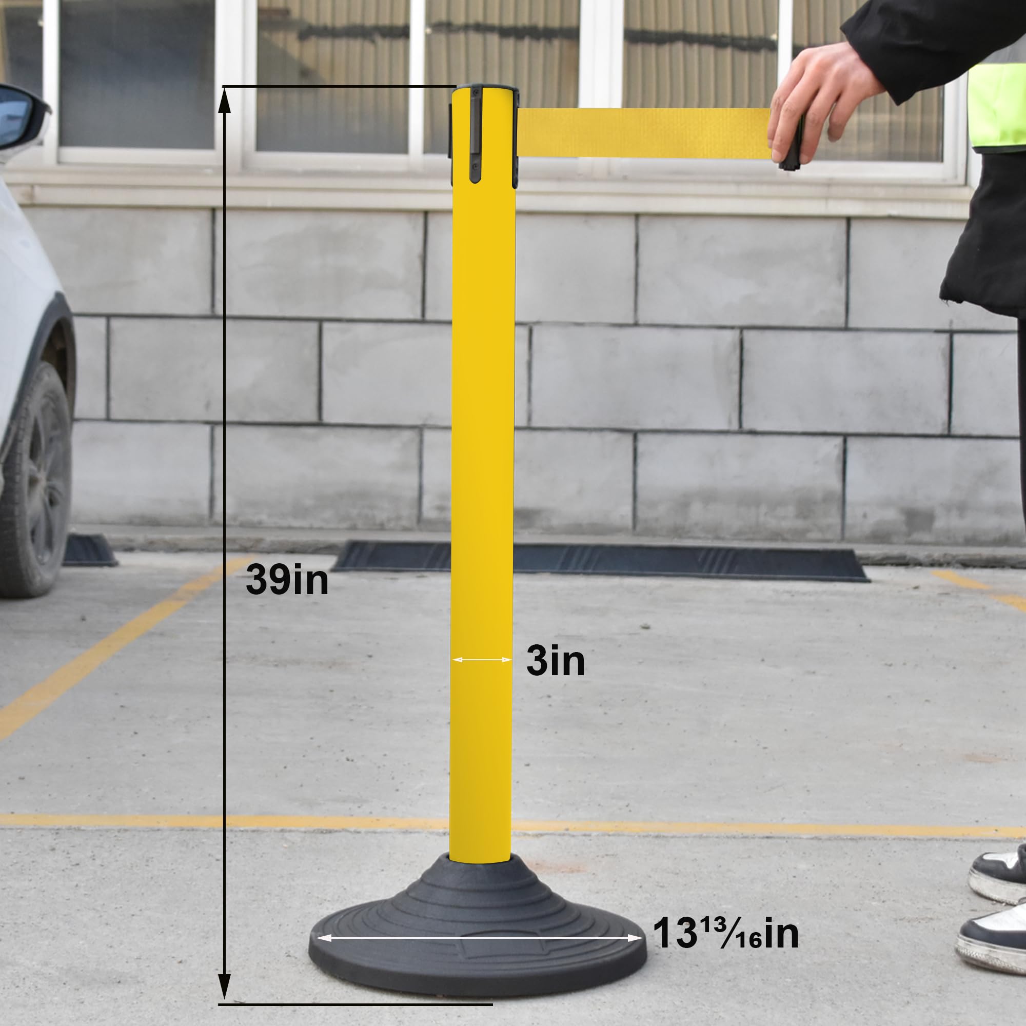Retractable Belt Barriers 6-Pack Crowd Control Stanchions With 10ft ...