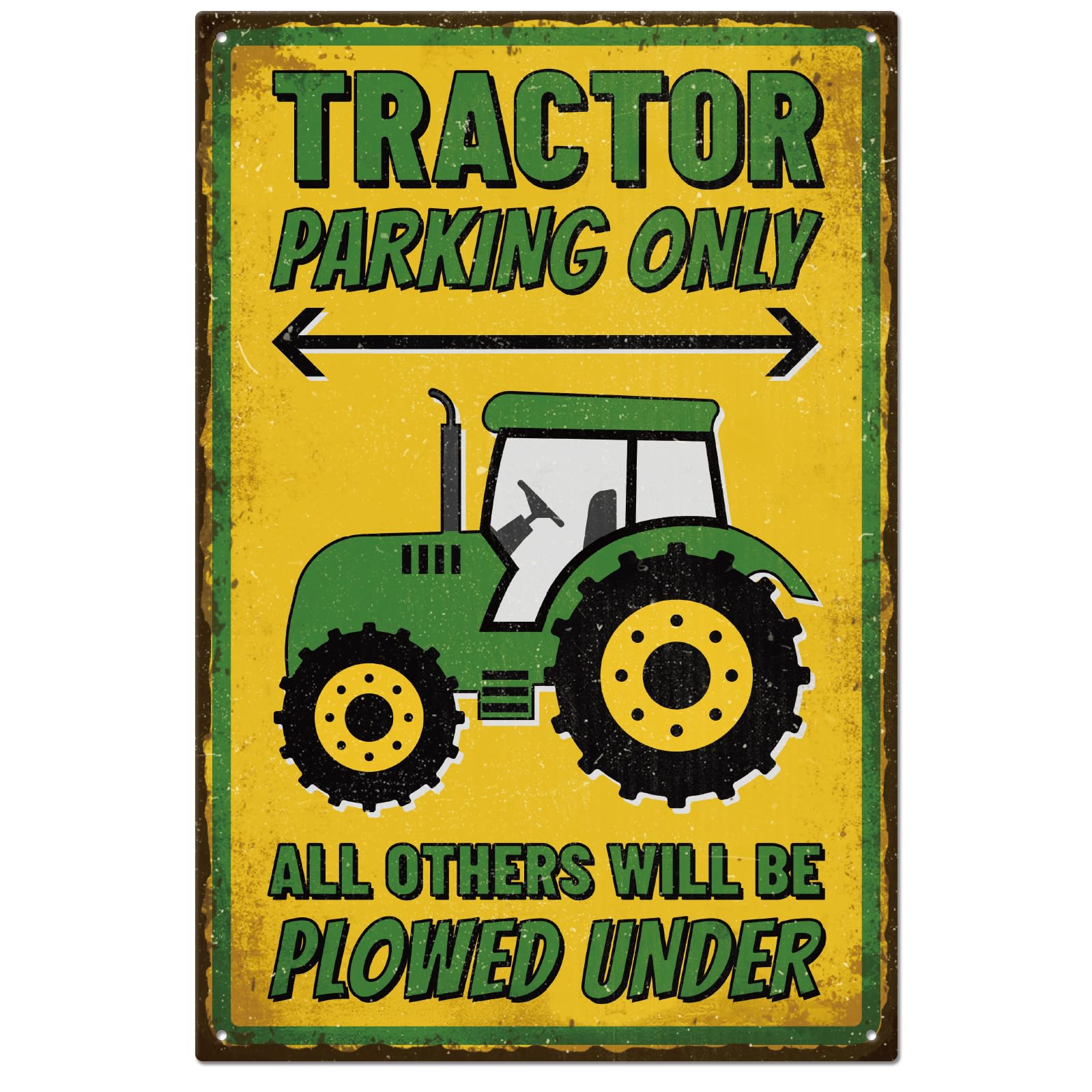 Targa decorativa da parete in latta con scritta Parking Only (lingua