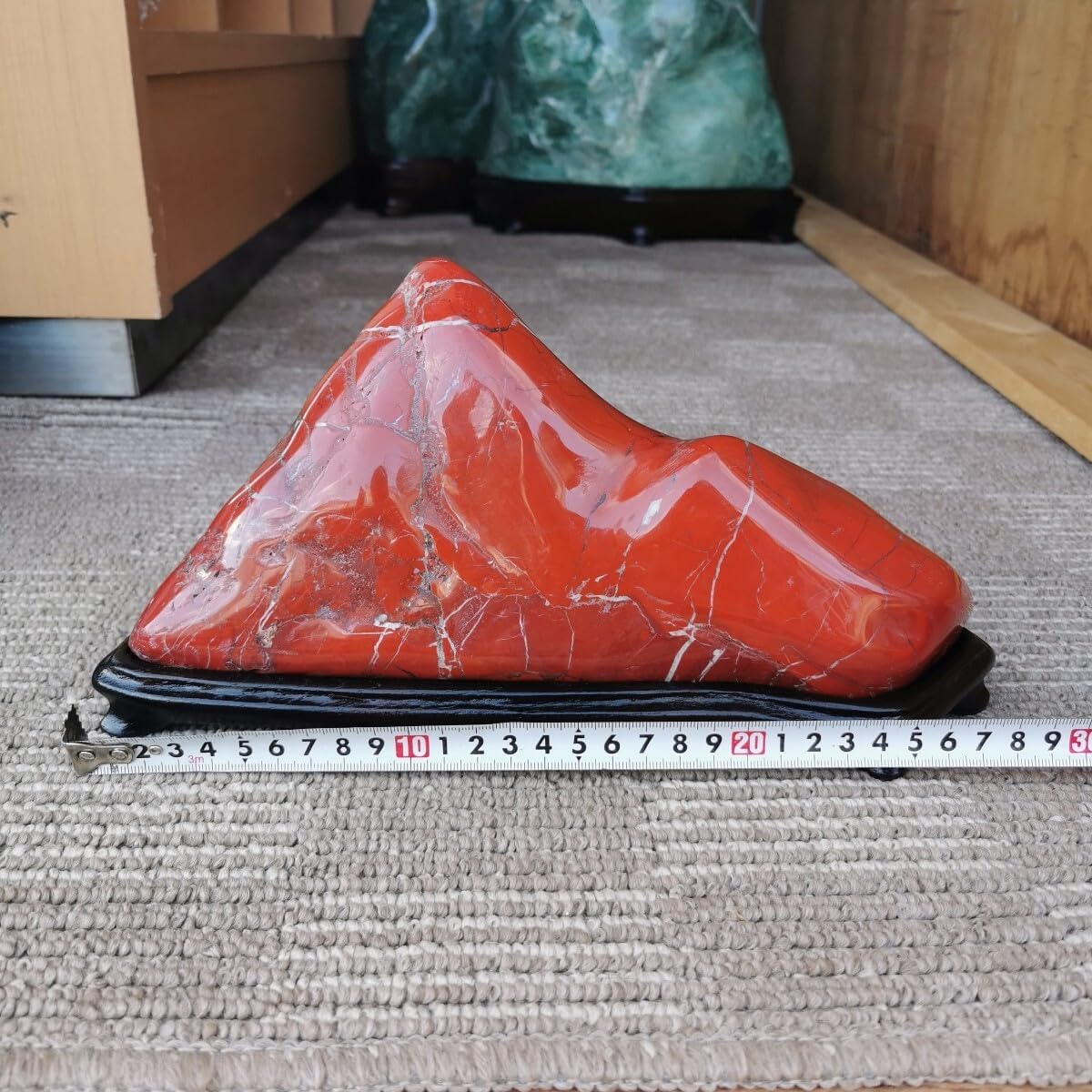 赤玉石2.8キロ 【最長】 庭石鑑賞石石盆石水石灯籠庭坪庭盆栽