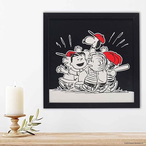 Vista 29 de Open Road Brands Peanuts Snoopy 'Tis the Season to Eat Cookies - Arte de pared de madera enmarcada - Bonita imagen de Navidad de Snoopy