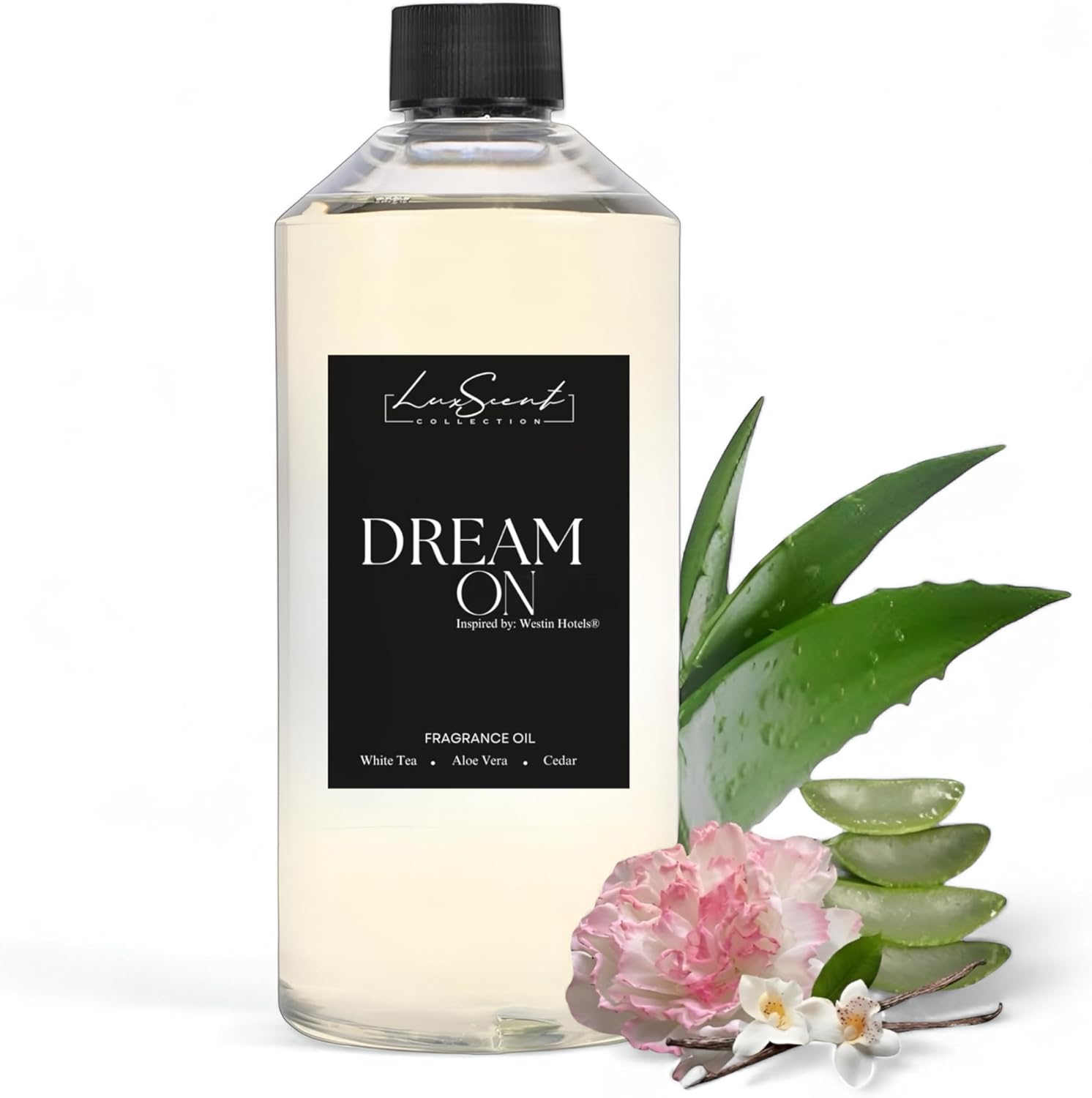 Dream ON Aroma Diffuser Oil 500ML - Waterless Essential Oil for diffusers - Luxury Hotel Fragrance - Oils for Aromatherapy - Fits in Any Diffuser (500ML, Dream ON)