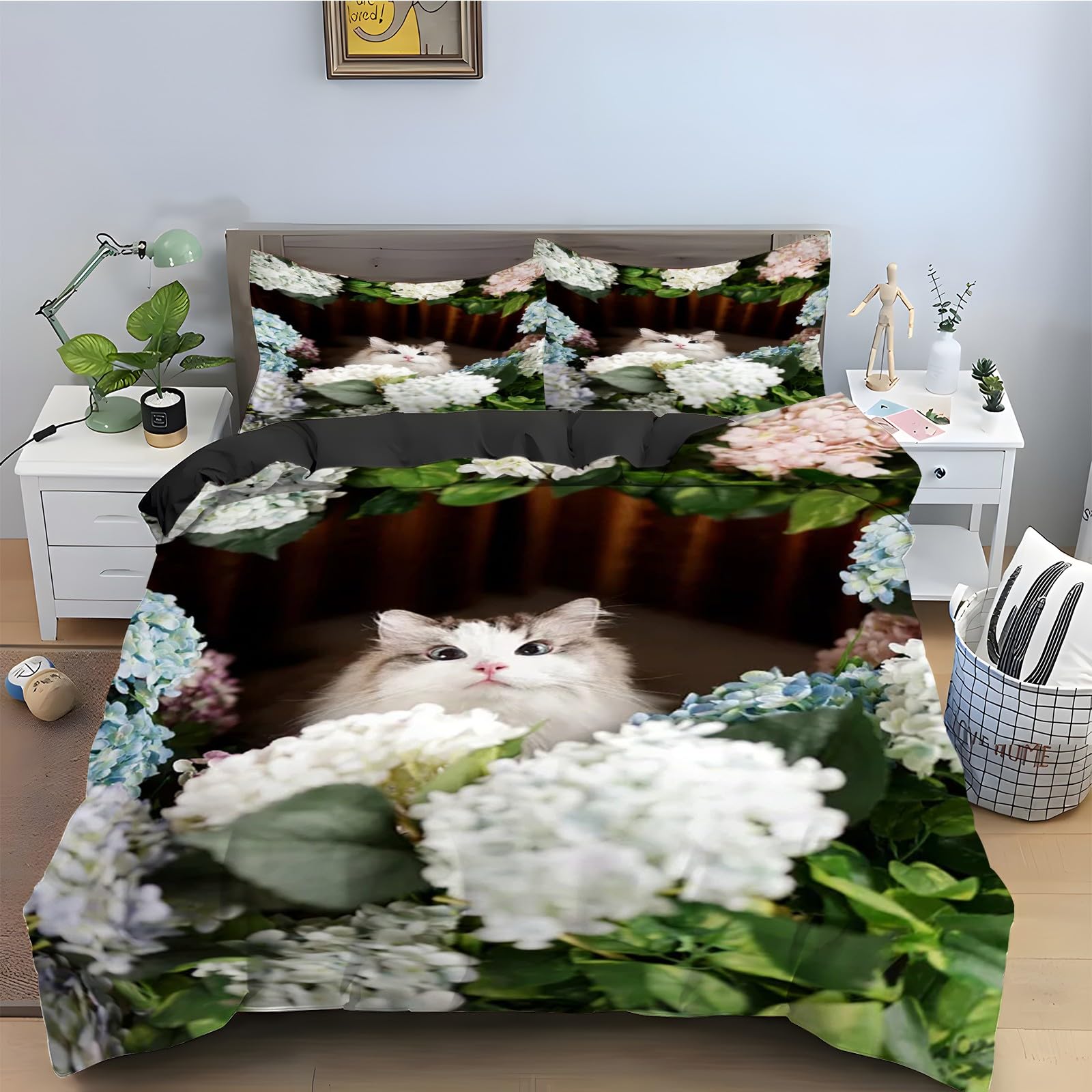 Housse couette chat 160x200 : changez vos draps sans effort grâce au zip intégré