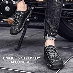 alcubieree Mens Leather Casual Shoes Comfortable Fashion Sneakers Loafers Lightweight Dress Walking Driving Shoes for Men(Size 7.5-13)