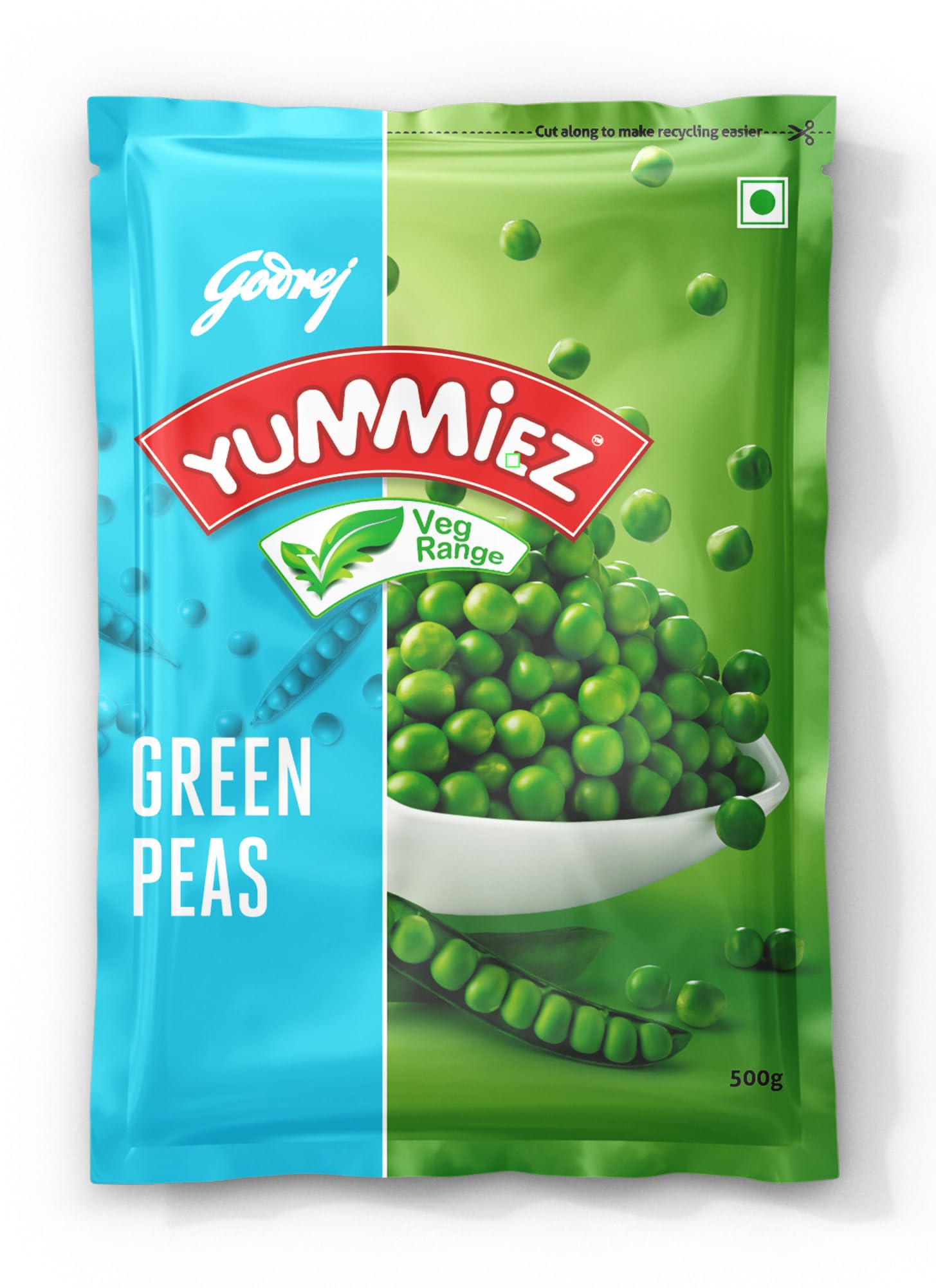 Yummiez Green Peas Pouch, 500g