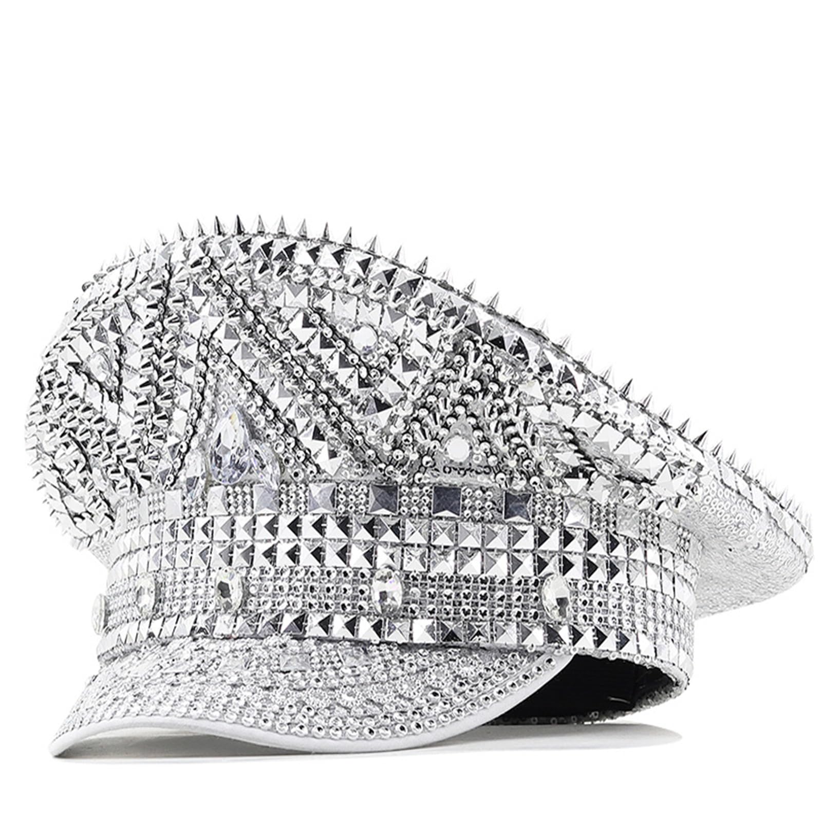 Bejeweled, cappello da capitano con strass, per feste di addio al nubilato, versatile, per feste