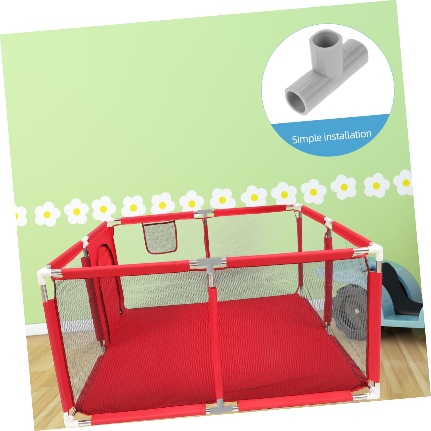 HAPINARY 4pcs Tee PVC Fittings T-Shaped Pipe Connectors for DIY PVC Pipe Fittings 3-Way Elbow Connector for Area Playpen Greenhouse Light Grey