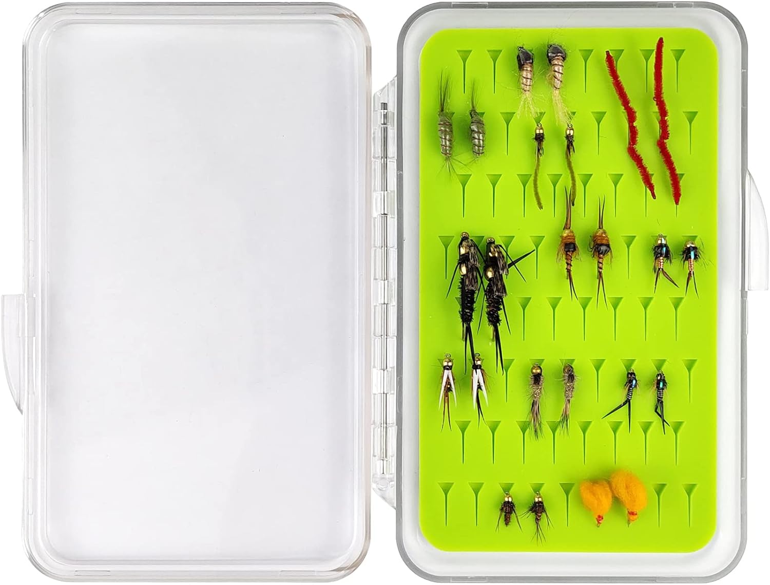 Best Assortment Flies Combo Carp Flies Wet Trout Fishing Flies Dry Flies,Nymphs,Streamers,Salt Water Flies with Silicone Fly Box Packing (16pcs Carp Flies Combo) : Sports & Outdoors