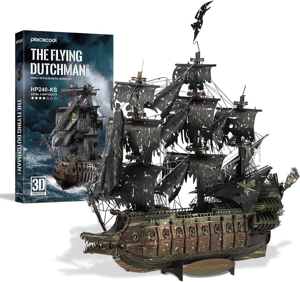 3D Metal Puzzle Flying Dutchman Pirate Ship Model Kits for Adults,Difficult 3D Puzzles for Adults&Teens, Christmas Birthday Gifts