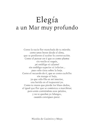 Elegía a un Mar muy profundo