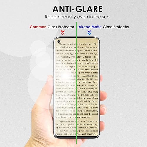 Miniatura 9 de OnePlus 10 Pro - Protector de pantalla mate, tecnología de dispersión líquida, antideslumbrante, desbloqueo de huellas dactilares, vidrio templado