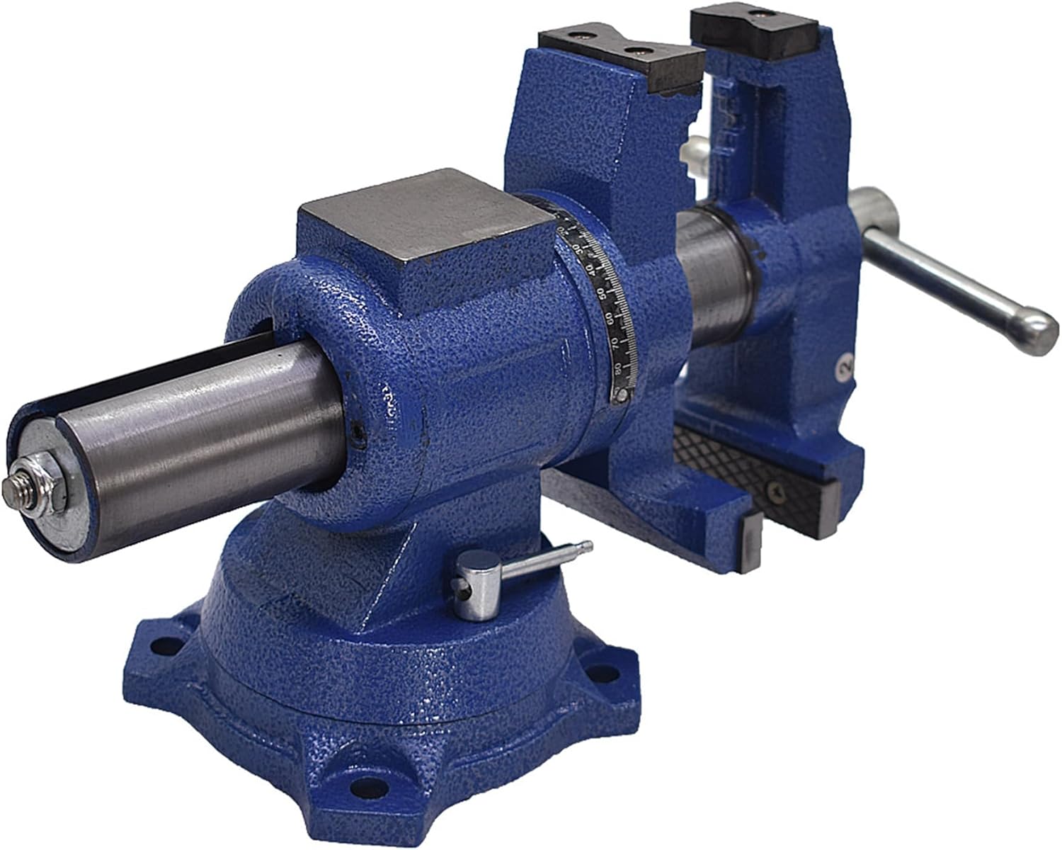 kimllier 4 Inch Multipurpose Bench Vise 360-Degree Rotation Clamp on Vise with Swivel Base and Head, Heavy Duty Multi-Jaw Vise, Fit for Clamping Fixing Equipment Home or Industrial