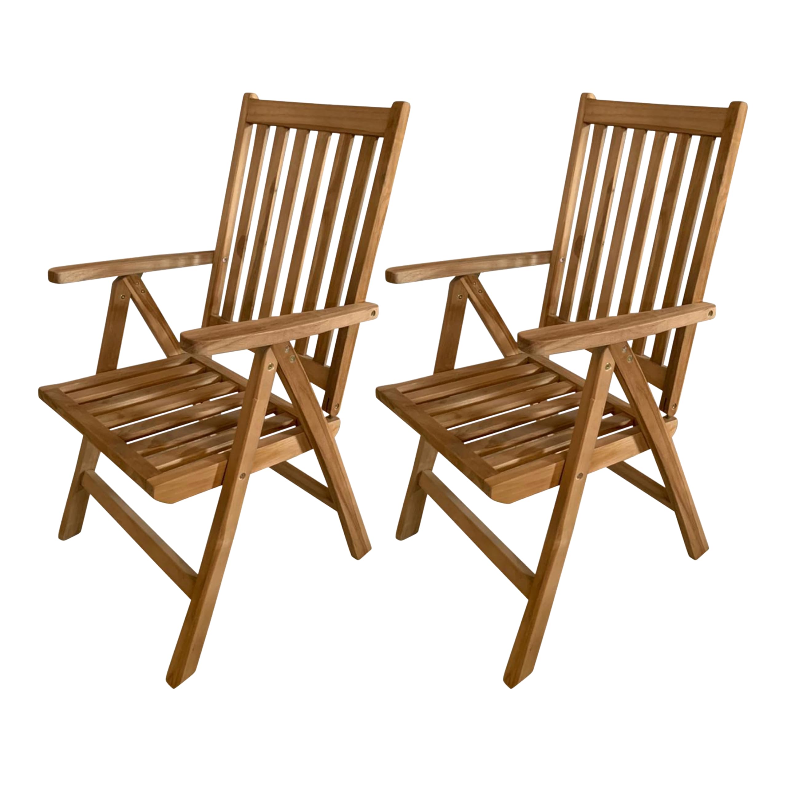 Chaise de jardin pliante pour balcon et terrasse, lot de 2 assises AXI Nuria