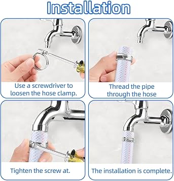 10pcs Hose Clips -Modurio Adjustable 13-19mm Hose Clamps, 304 Stainless Steel Jubilee Clips for Vent Pipe/Drain Pipe/Exhaust Pipes/Water Pipes
