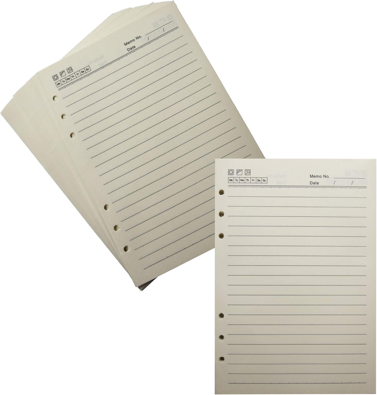 Fanery Sue Graph Grid - Journal/Notebook Refill - 5.5x8.1 (A5) Squared Grid Style Refill Paper - for Travelers, Students, Office – 200 Pages 100gsm Thick Paper