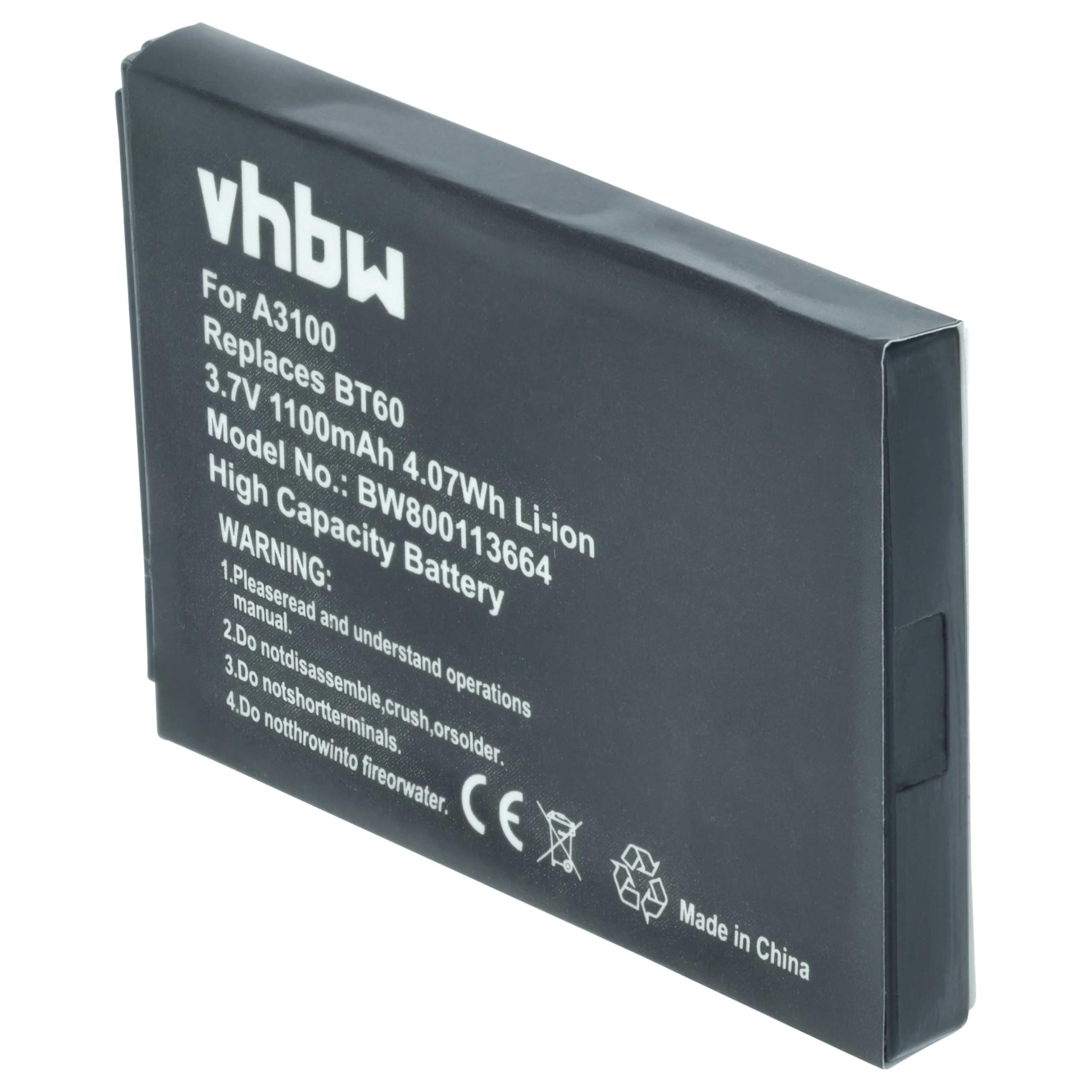 vhbw 5 x bateria kompatybilna z Motorola Rokr Z6tv, Z6m, telefon komórkowy, smartfon (1100 mAh, 3,7 V, litowo-jonowy)