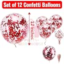 Party Warehouse Love Foil Balloon Heart Balloons for Valentines Day,Happy Anniversary,Proposal,Room Surprise, Wedding, Engagement & Birthday (Red1, Pack of 12) gallery image