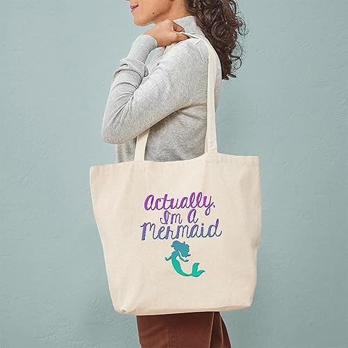 Miniatura 3 de CafePress En realidad, I'm A Mermaid Tote Bag Bolsa de lona natural, bolsa de compras reutilizable