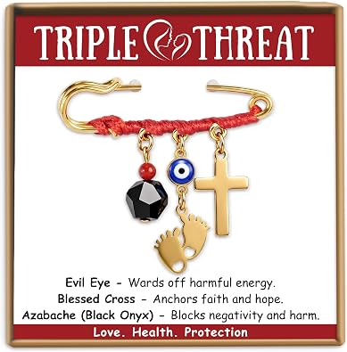 Sereney Evil Eye Pin for Protection, Azabache For Baby, Pregnancy Gifts
