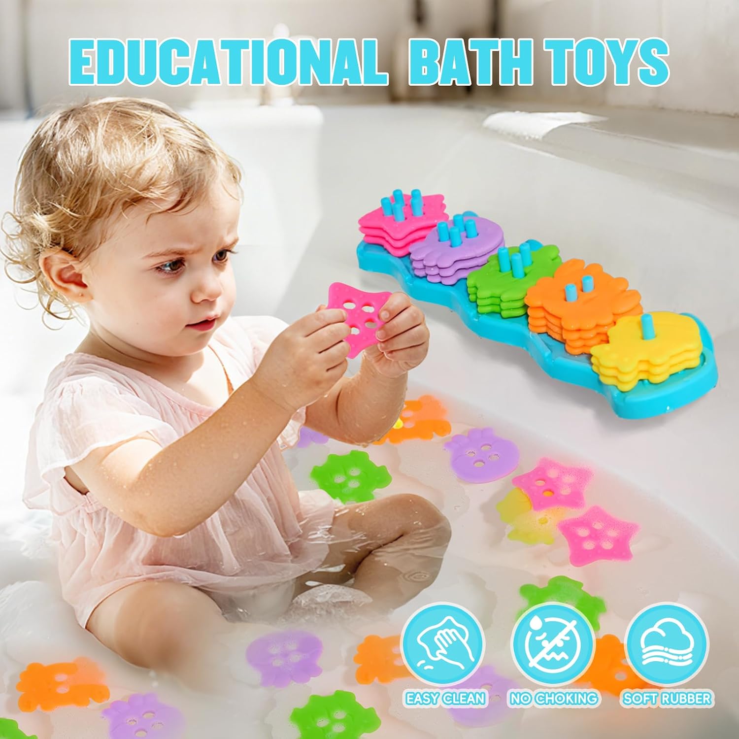 9Packs Baby Bath Toys & 21Pcs Toddler Bath Toys Mold Free