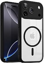 V-TAN Back Cover for Apple iPhone 17 Pro Max | TPU | Transparent Magnetic case | Slim Shockproof Compatible with Apple iPhone 17 Pro Max (Black)