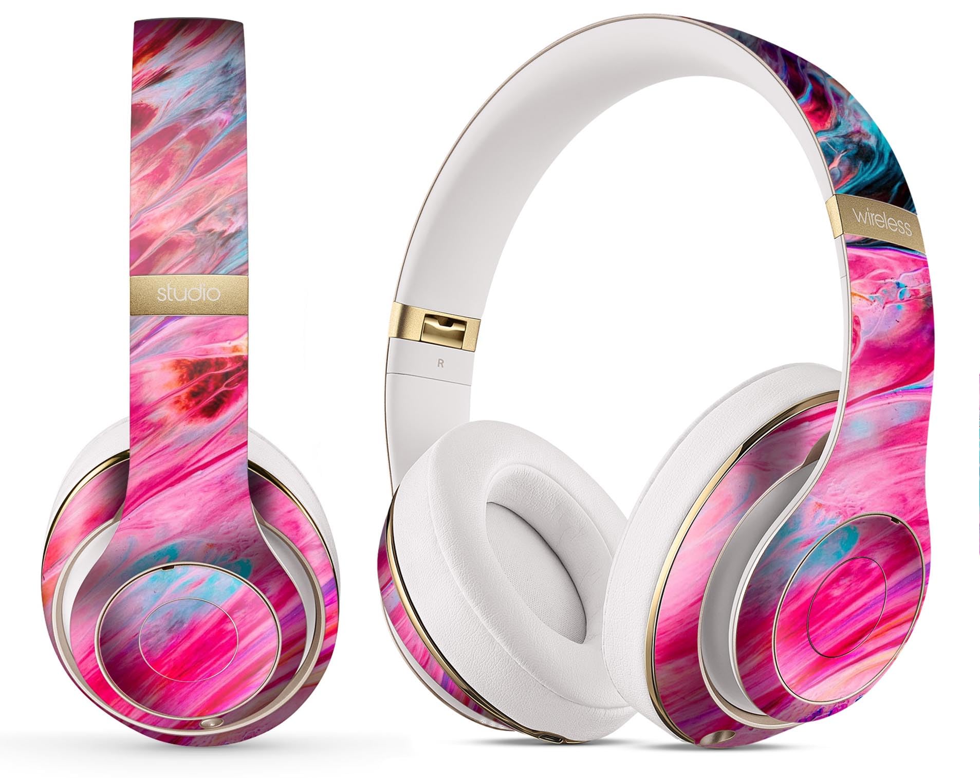 DesignSkinz - Compatible with Beats Solo/SoloHD - Skin Decal Protective Scratch Resistant Vinyl Wrap - Liquid Abstract Paint V67