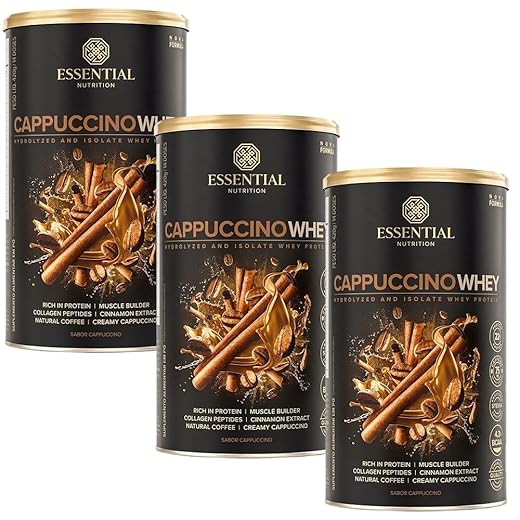 3x Cappuccino Whey 420g - Essential Nutrition