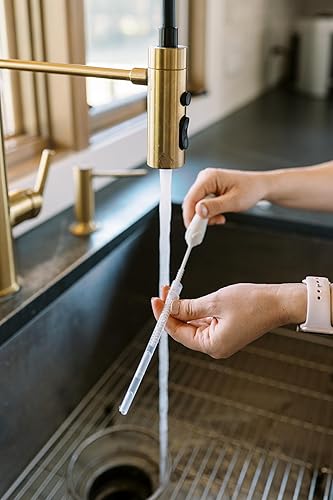 Miniatura 7 de Dr. Brown's Juego de cepillos de limpieza de silicona con botella, boquilla y cepillo para pajilla, 3 cepillos para limpiar biberones, boquillas,