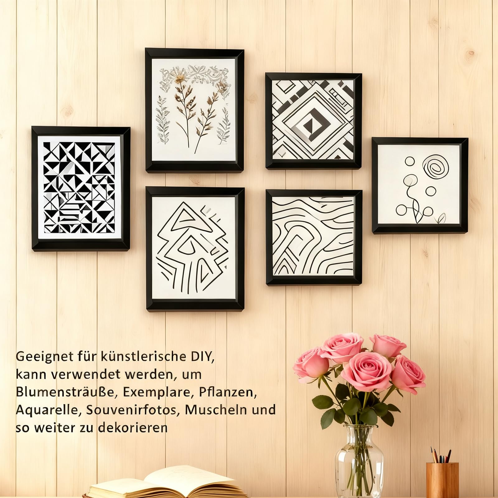 3D Marco de Fotos, 30 x 40 cm, Marco de Fotos Profundo para Rellenar, Marcos para Rellenar 3D, con Placa Acrílica Transparente, Marcos de Objetos Más Profundo 3cm, para Flores Ramo, Negro