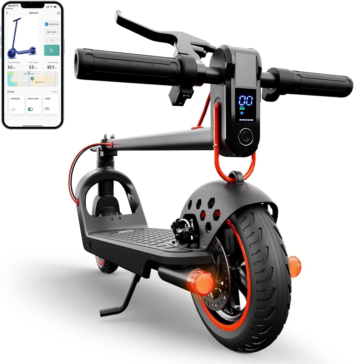 UrbanFish Electric Scooter for Adult 350W 500W 8 5 Tires 21 Miles Range 16 19 Mph Folding E-Scooter