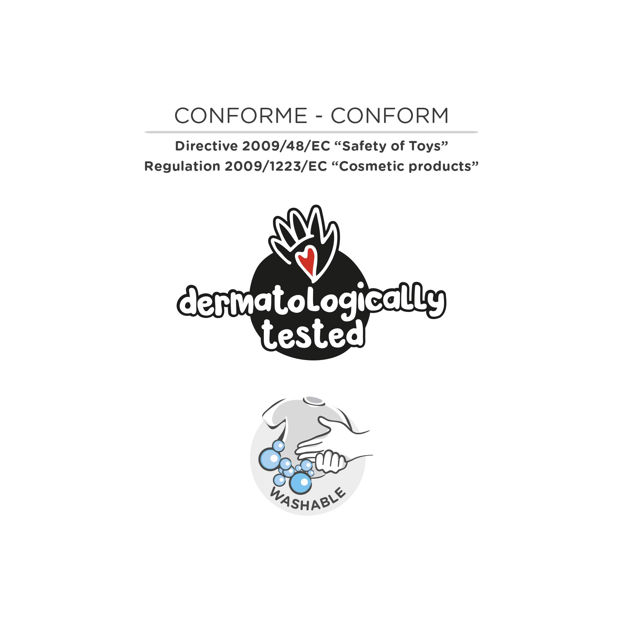 CARIOCA Mask Up Party, Truccabimbi Kit per Bambini e Bambine, Trucchi per la Pelle in Stick Ideali per Natale, Halloween, Carnevale e Feste - 6 Colori e 2 Tutorial - Dermatologicamente Testati
