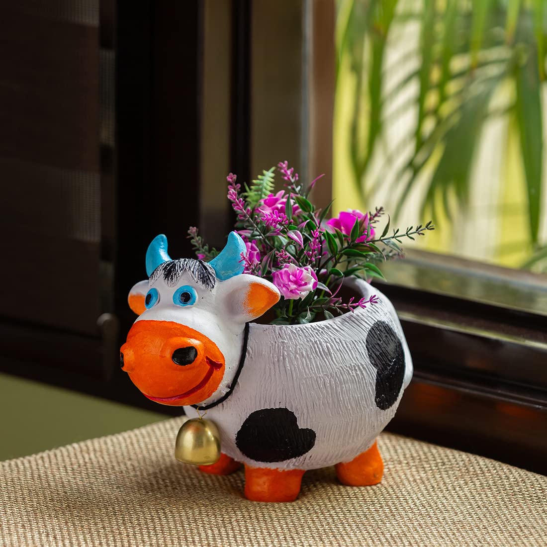 ExclusiveLane Playful Cow Handpainted Table Planters for Living Room Ceramic Flower Pots for Indoor Plants Garden Decoration Items Outdoor (White & Black, 8 Inches) (B09MQN5BZM) Amazon Price History, Amazon Price Tracker