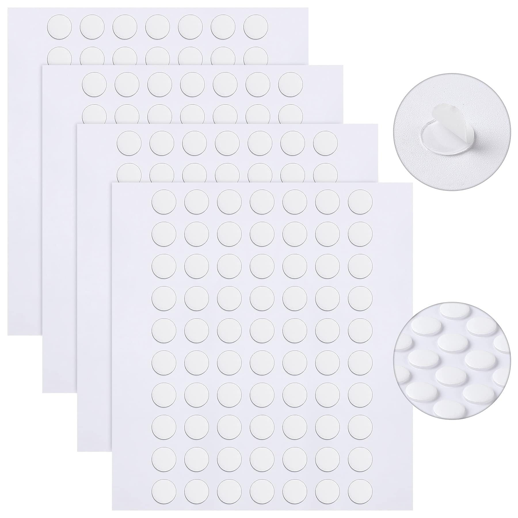 280 Pieces Double Sided Sticky Dots Stickers, Removable Round Pulp, Clear Sticky Sticky Mass, Leave No Traces, Super Sticky Mass, Waterproof Small Stickers for Festival Decoration (6mm)