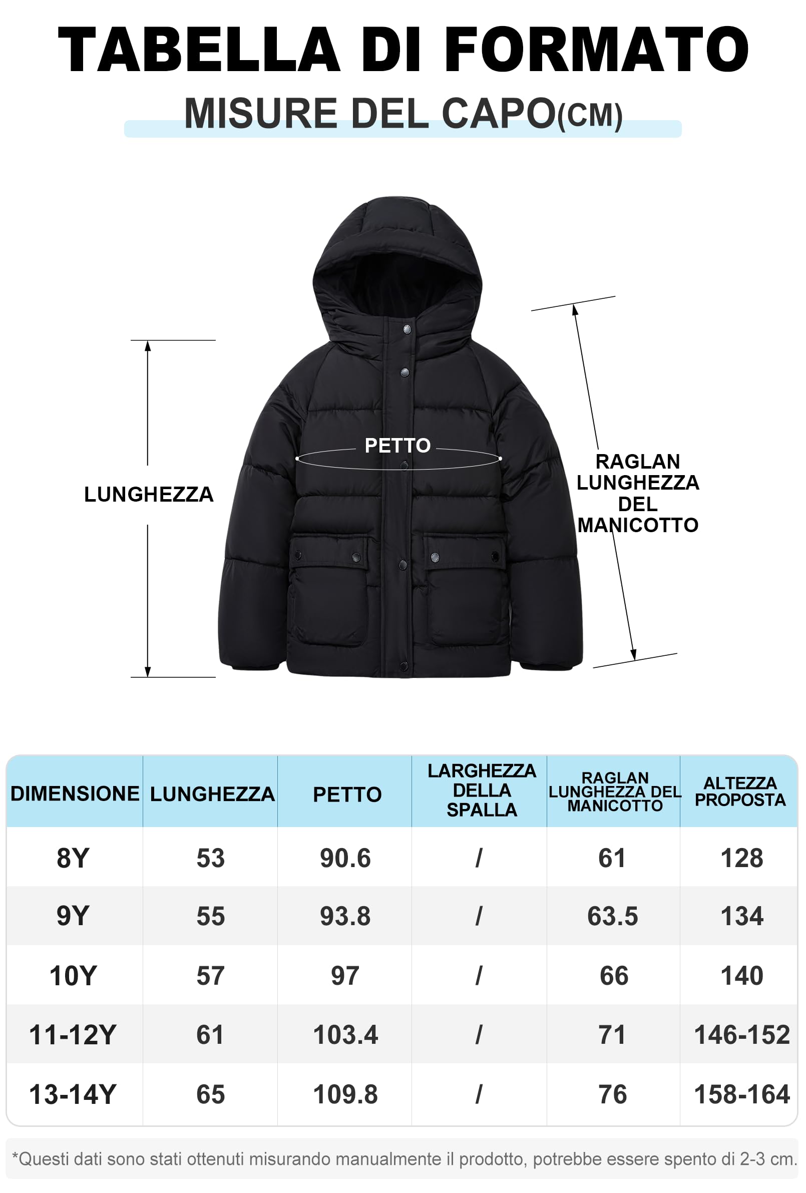 SOLOCOTE Cappotto Invernale per Bambini Idrorepellente Antivento Piumino Pesante Parka Giacca per Ragazzi Ragazze