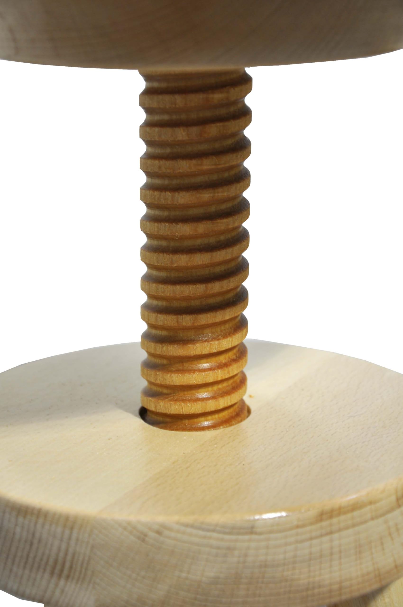 Magnetic Mobel® Hocker Massiv Schemel Stuhl Sitzmöbel Buche Drehhocker Barhocke 52-70cm (Erle)