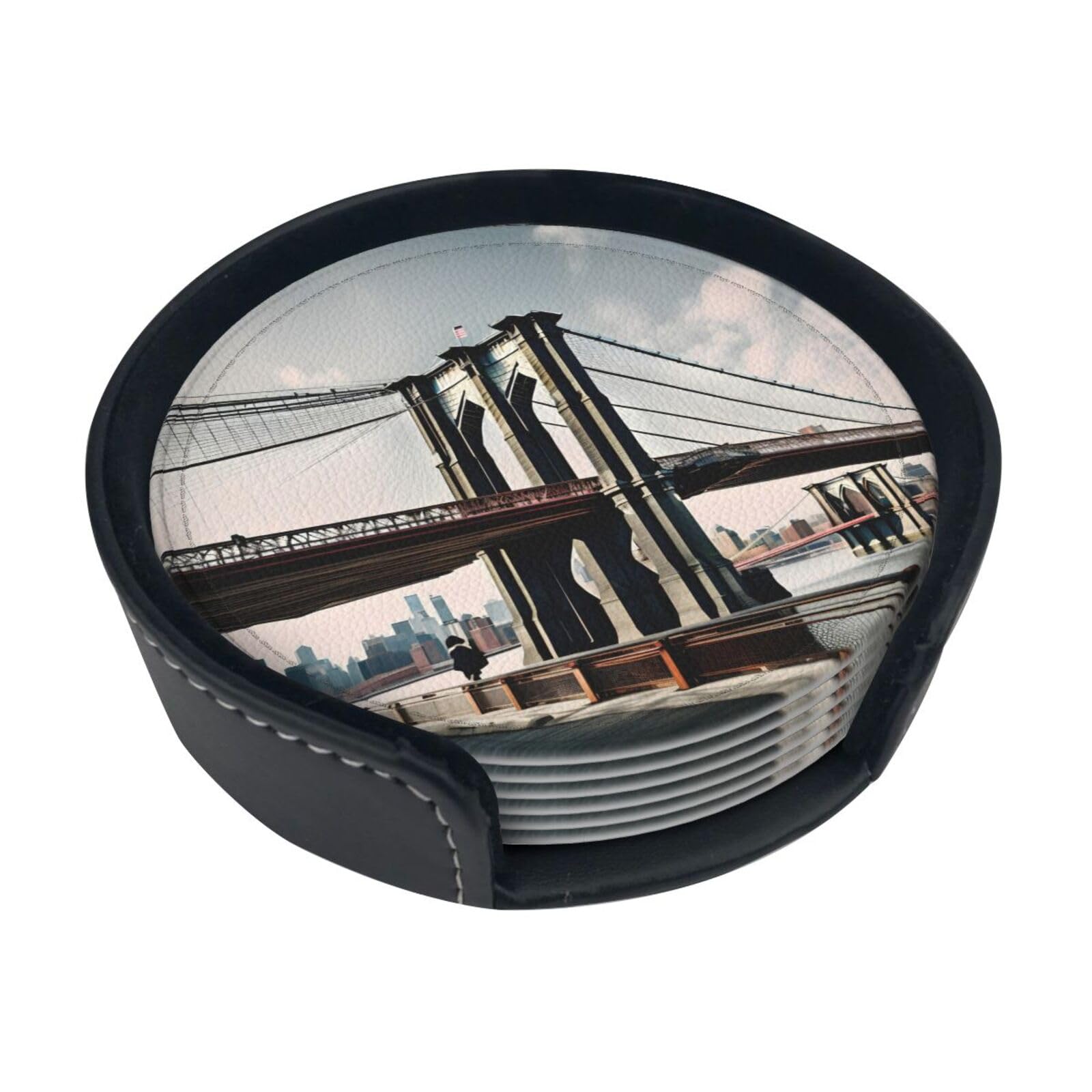 Dessous de verre Brooklyn Bridge S de qualité premium, set de table chic en polyuréthane