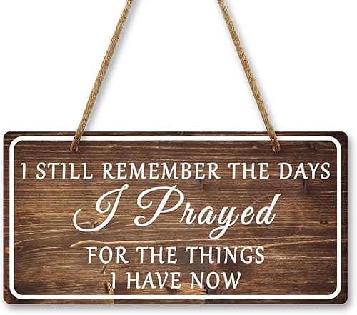 Letreros cristianos para colgar en la pared, de 10 x 5 pulgadas, letrero de versículo bíblico para dormitorio, letrero de pared inspirador para sala