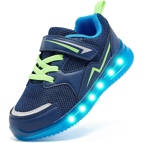 Flora LU Light Up Shoes Toddler Size 5 to Little Kid Size 2 for Boys and Girls