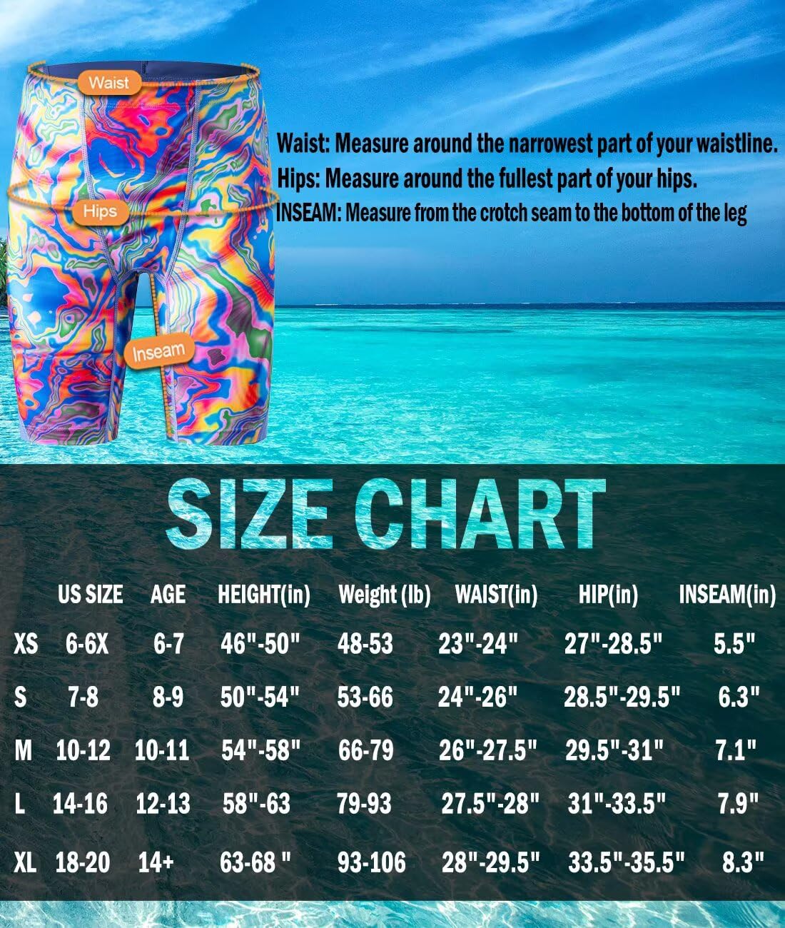 Jungen Jammer Badehose Schnelltrocknend Schwimmhose für Kinder Kompression Badeanzug (Lila/Kurve, M)