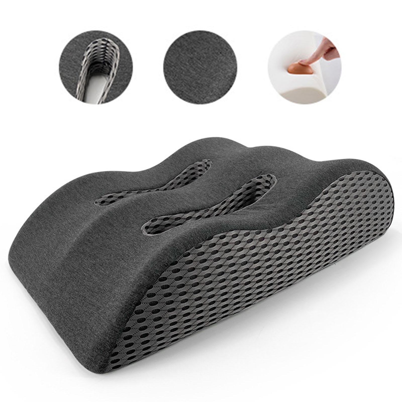 Almohada de Apoyo para Las piernas Cómoda Almohada elevada para Descansar Las piernas Espuma viscoelástica para Leer en la Cadera, Gris Oscuro