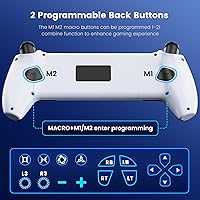 Vista 5 de Phone Controller for iPhone/Android/Switch 1/2/OLED/iPad Mini With Hall Joystick, Wireless LED Mobile Gaming Controller for iOS Support PS Remote