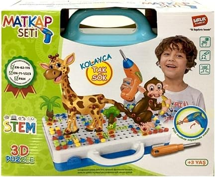 Birlik Oyuncak E itici 340 Par a 3D Yarat c  Matkapl  Tamir Seti Oyuncak S k Tak