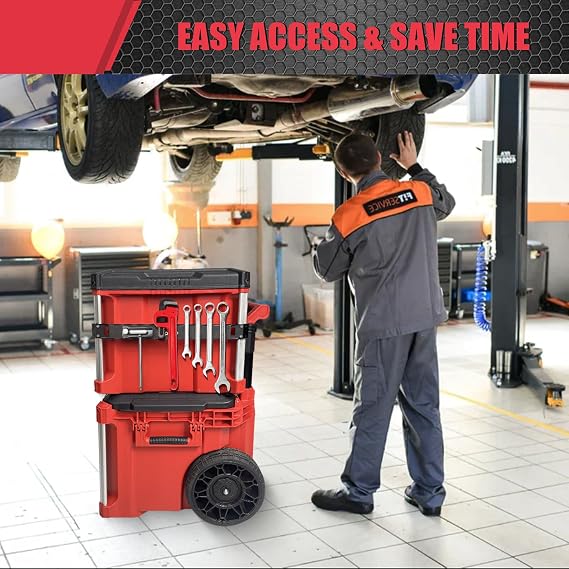 Magnetic Tool Holder Strip and Magnetic Table Fit for Milwaukee Packout Rolling Toolbox