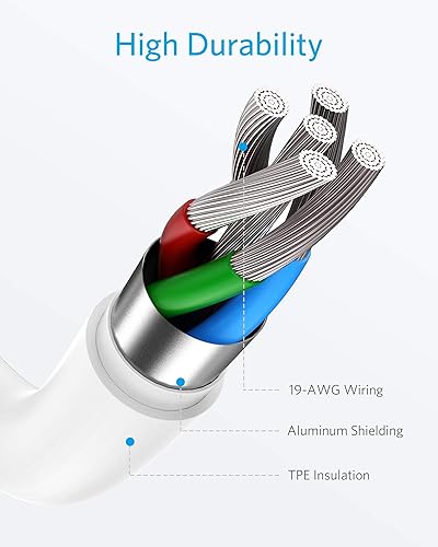 Vista 47 de Anker Cable USB C a Lightning, cable USB-C 321 a Lightning (3 pies, blanco), certificado MFi para iPhone 13 Pro 12 Pro Max 12 11 X XS, AirPods Pro