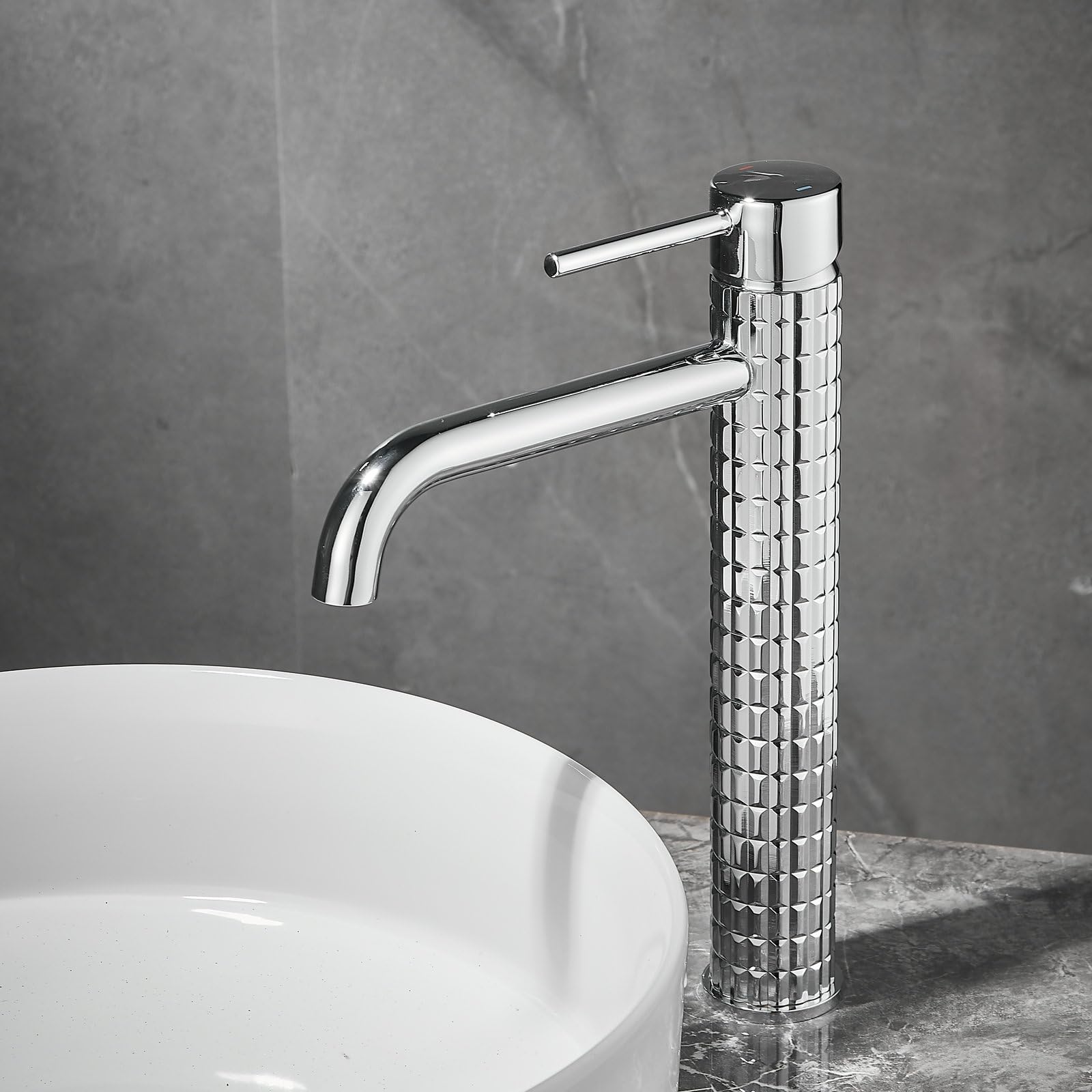 Chrome Bathroom Sink Mixer Taps, Brass Basin Mixer Tap 1 Hole - Image 3