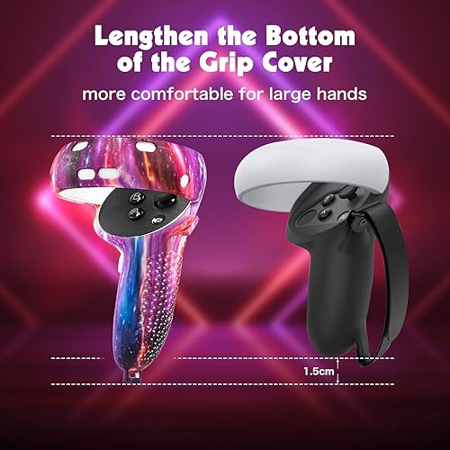 Miniatura 2 de Relohas Accessories for Oculus Quest 2 VR Accessory Set for Meta Quest 2 Include Controller Grip Leather Cover VR Shell Cover Face Cover Lens Cover