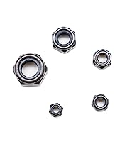 Vista 5 de binifiMux Kit surtido de tuercas hexagonales autobloqueantes insertadas de nailon negro, 130 piezas, M3/M4/M5/M6/M8 (paquete de 2)
