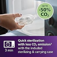 Vista 6 de Philips Avent Ultra Air Nighttime Pacifiers - Orthodontic Design, for Babies 0-6 Months, Glow in The Dark, Soft Silicone Symmetrical Nipple